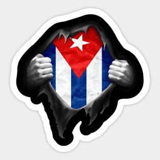 Cuba Flag. Proud Cuban Sticker